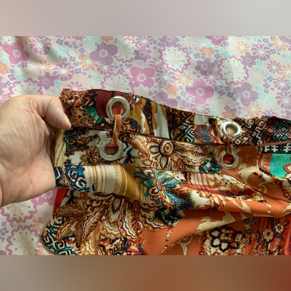 Bohemian rust/burnt orange floral top size XL - Picture 3 of 8